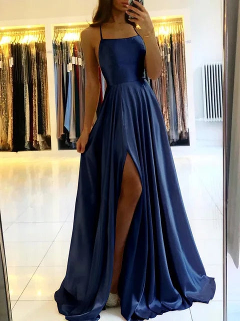 Women's fashion: The Sophie flowing maxi dress with side slit offers effortless style for day or night.