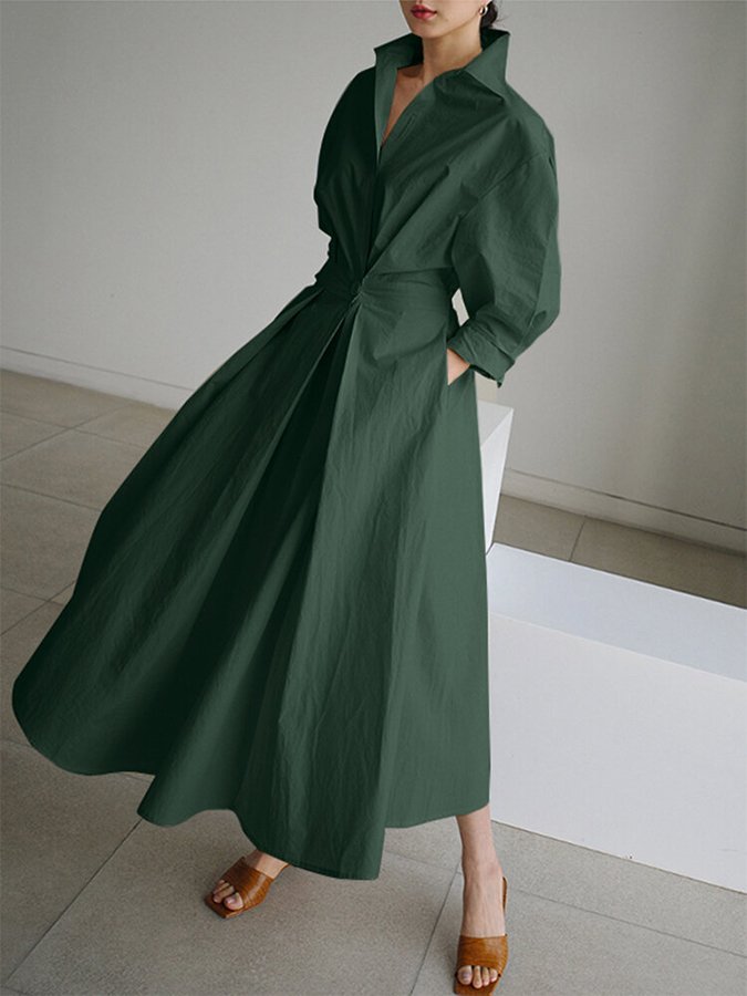 Comfortable chic women's long dress. Flowy design with timeless style, perfect for any season.