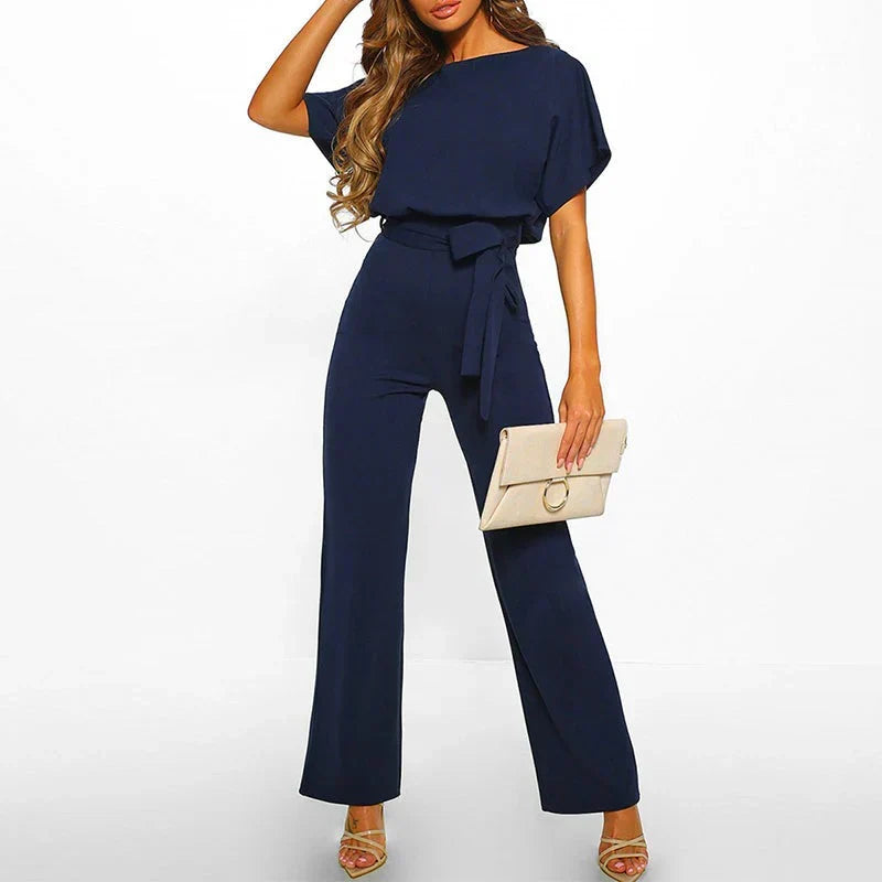 Fashionable women's party jumpsuit, a new elegant one-piece with a sophisticated slim waist design.