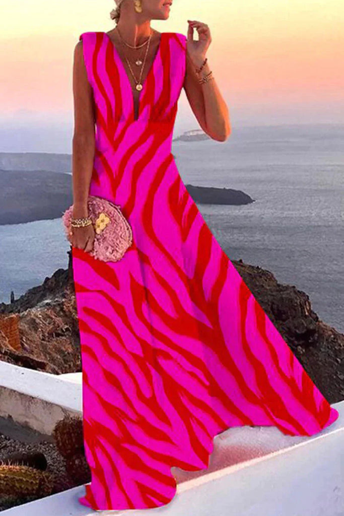 Chic women's summer midi dress, elegant yet casual for everyday wear or special events. Comfortable women's fashion.