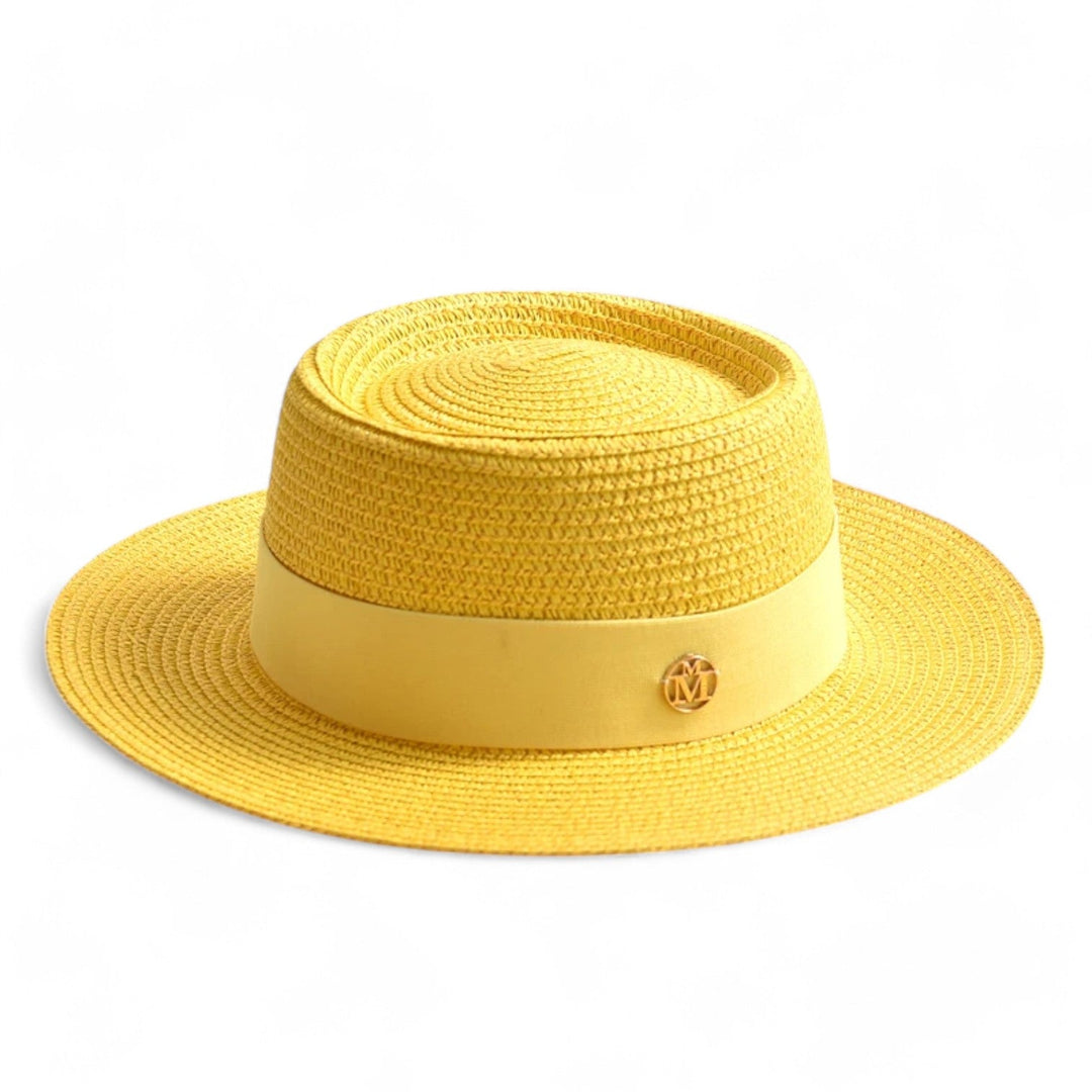 Women's classic wide brim straw hat, perfect for stylish sun protection during summer.