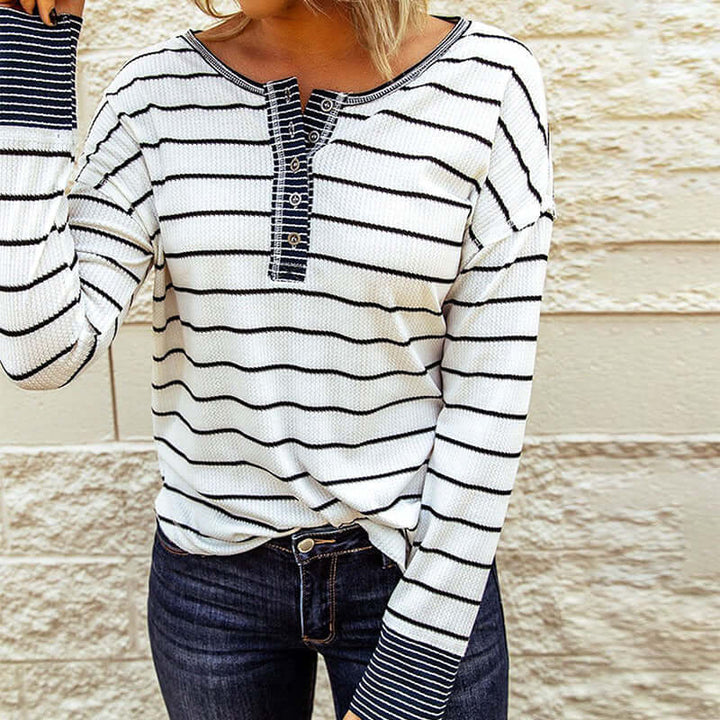 Women's Striped Long Sleeve Shirt