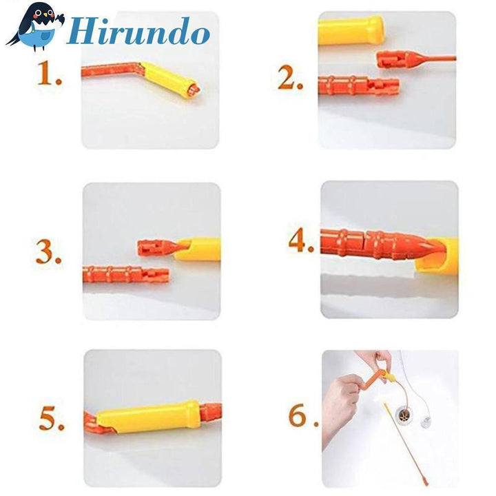 Drain opener tool effectively removing hair and debris from a clogged bathroom sink