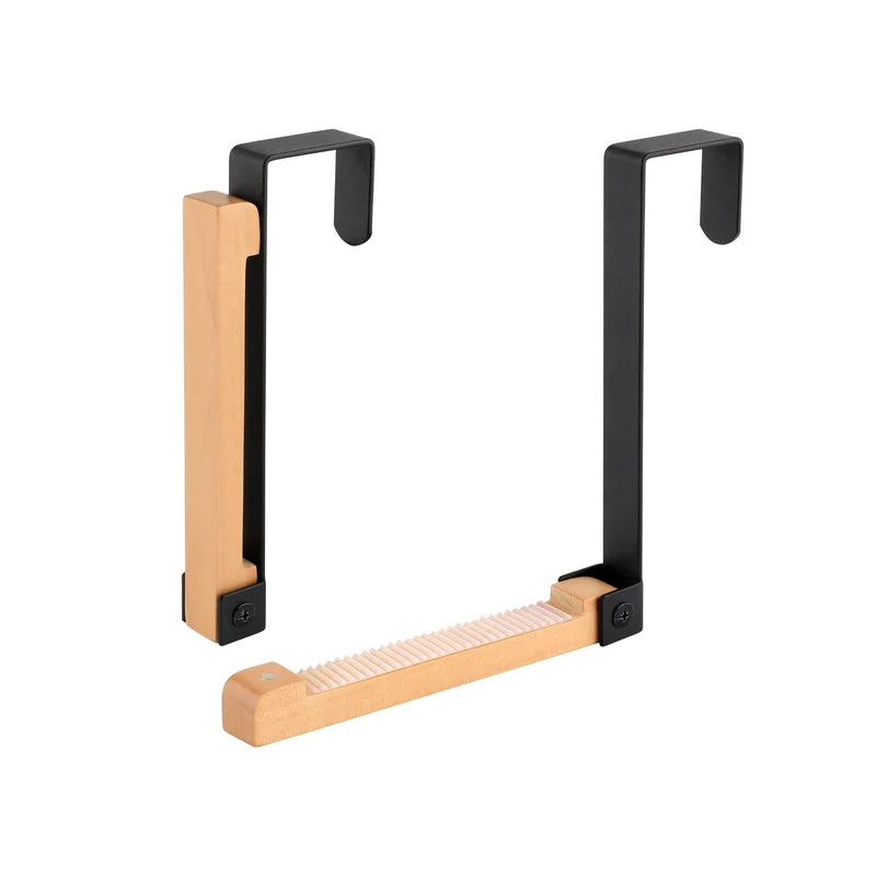 Foldable over-the-door hooks arranged neatly, showcasing their potential for closet storage.