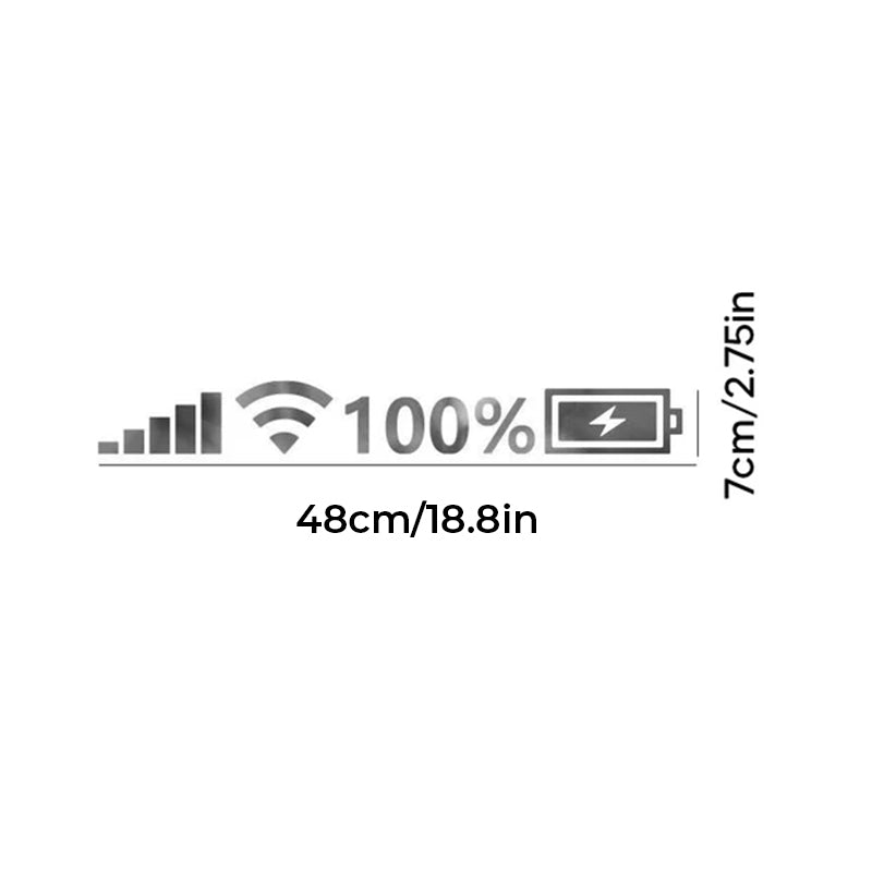 Unisex funny battery signal car decal, a cool decorative statement