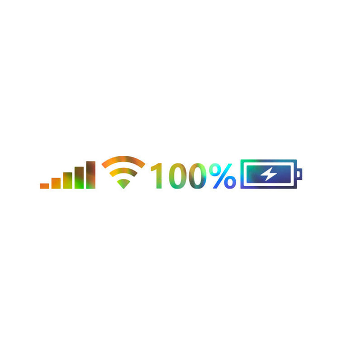 Unisex humorous battery low signal vinyl sticker, perfect car accessory