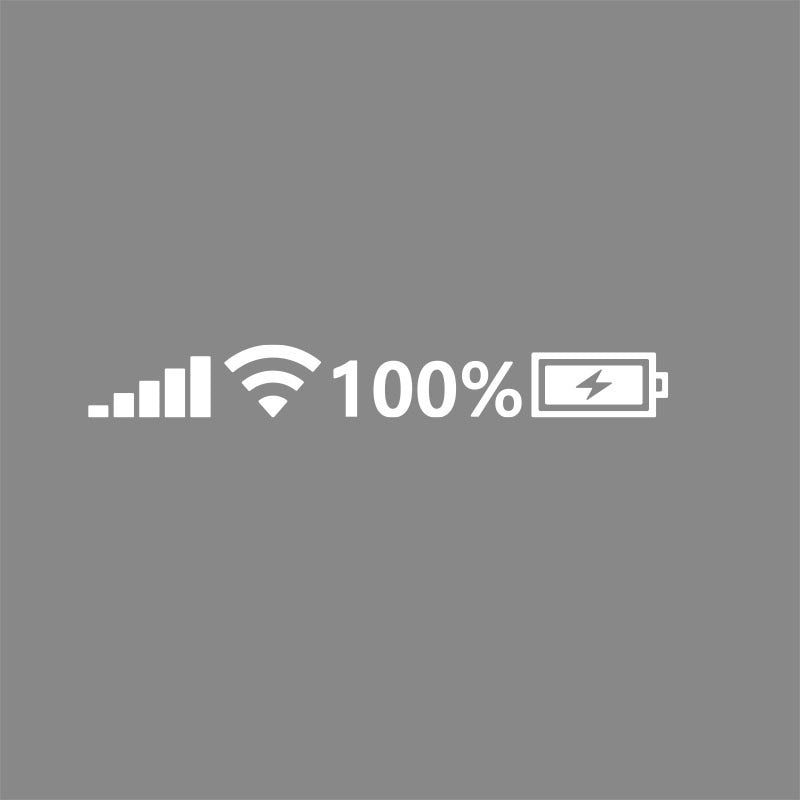 Reflective funny battery signal decal, a decorative sticker for vehicles