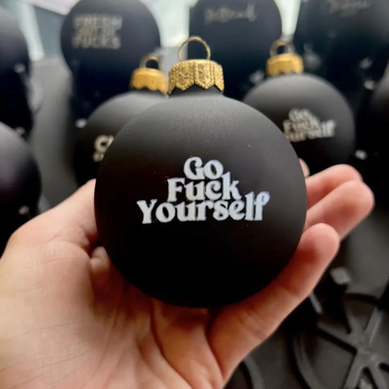 Adults-only Christmas bauble, 'May Your Days Be Merry & Bright... and Tipsy' gag gift