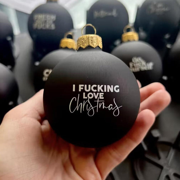 Novelty Christmas bauble, 'Do Not Open Until Christmas... or Whenever' adult humor
