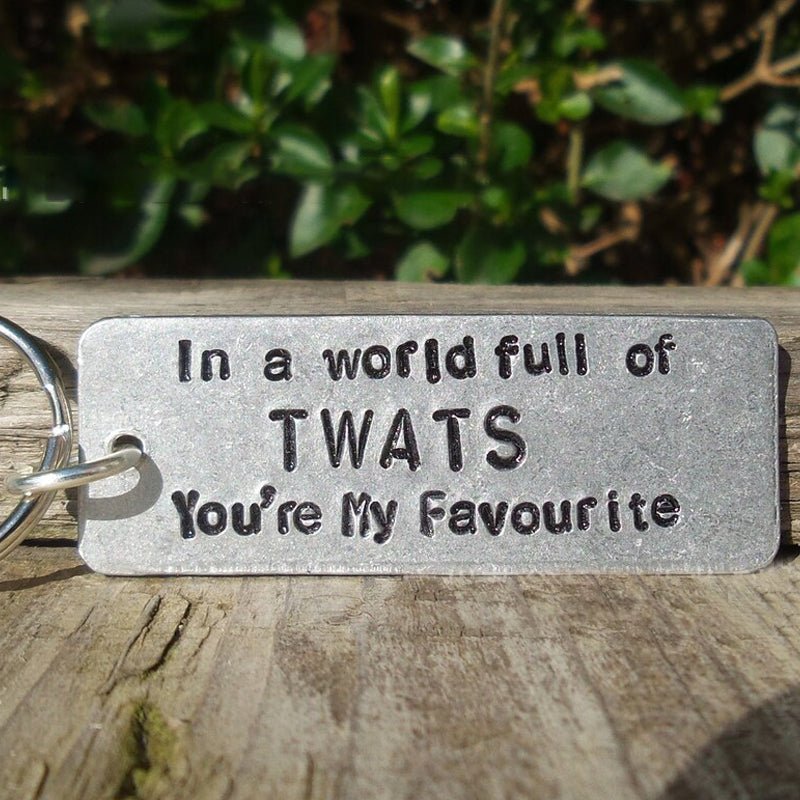 Stainless steel funny Christmas keychain, unique humorous novelty gift idea