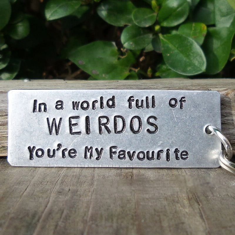 Unisex gag gift keychain, engraved message, funny present for any occasion