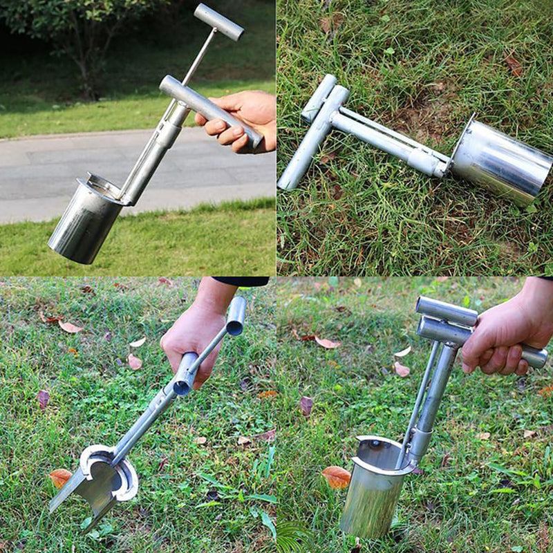 Efficient bulb planter and seedling transplant tool for garden enthusiasts