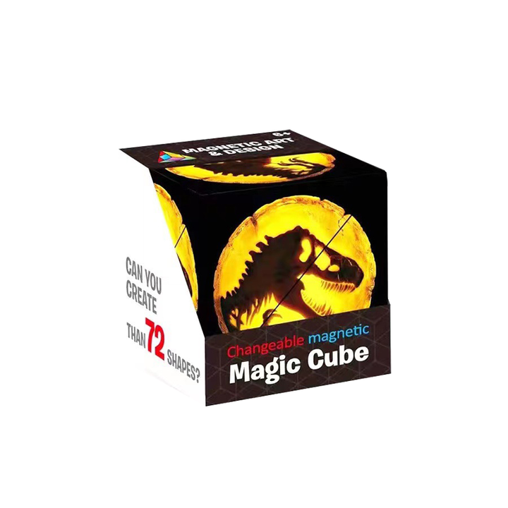 Geometric magnetic cube puzzle with easy-to-grip edges, suitable for young hands