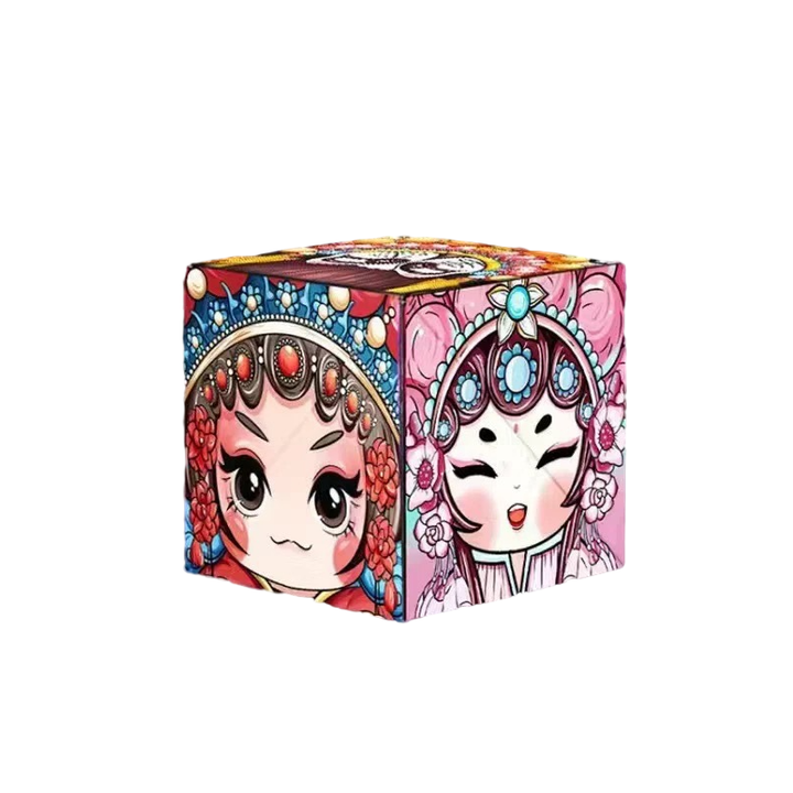 Geometric magnetic cube puzzle presenting a challenge, promoting logical thinking