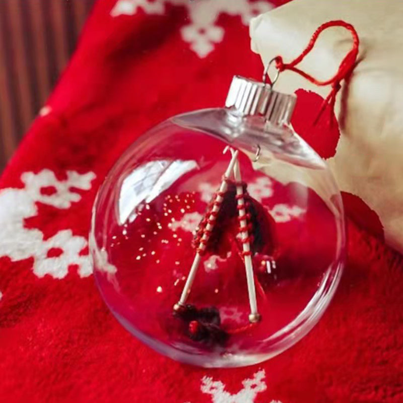Charming knitting ornament for holiday decor, combines craft and festive spirit, fiber art accent