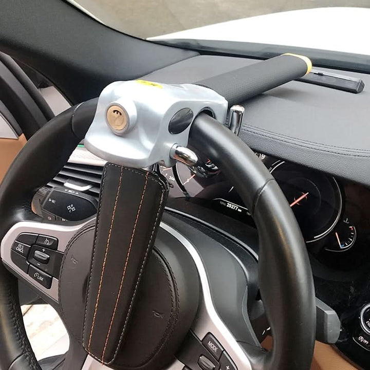 Premium heavy-duty anti-theft steering wheel lock. Ensures superior car security & vehicle protection against theft.