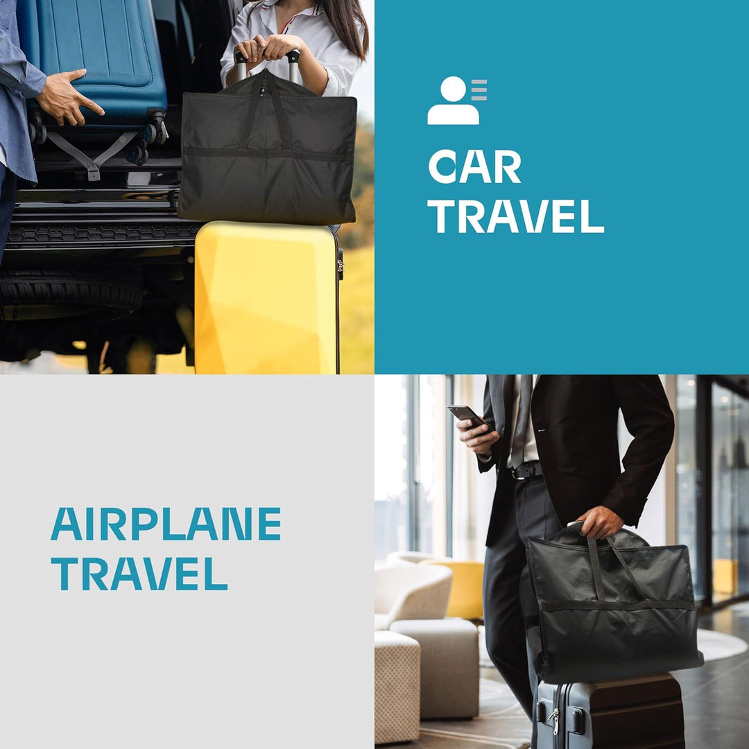 Premium heavy-duty travel bag, suit & dress protector, with clear window for visibility.