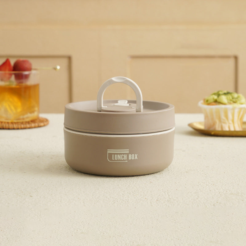 Insulated stackable food warmer with ergonomic handle, perfect for daily use