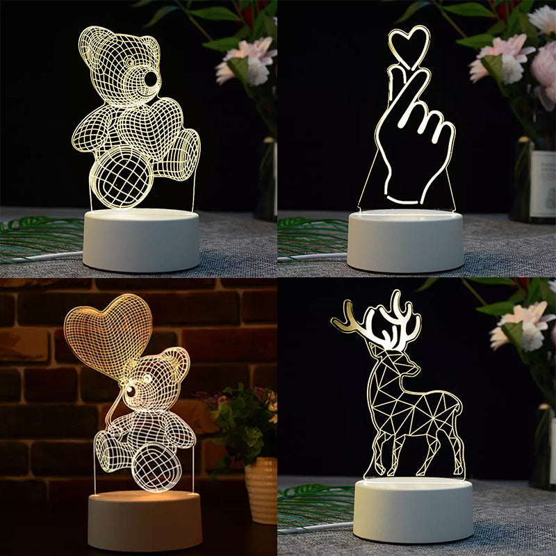 Kids' 3D Magical Unicorn Night Light with touch control, perfect for a nursery or kids' room.