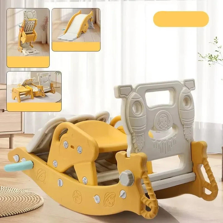 Active play 4-in-1 activity playset with slide & rocker. Designed for toddlers, promotes early development & fun.