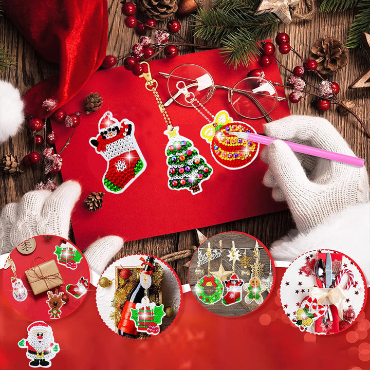 Santa Claus diamond painting sticker from Kids' Christmas Craft Kit