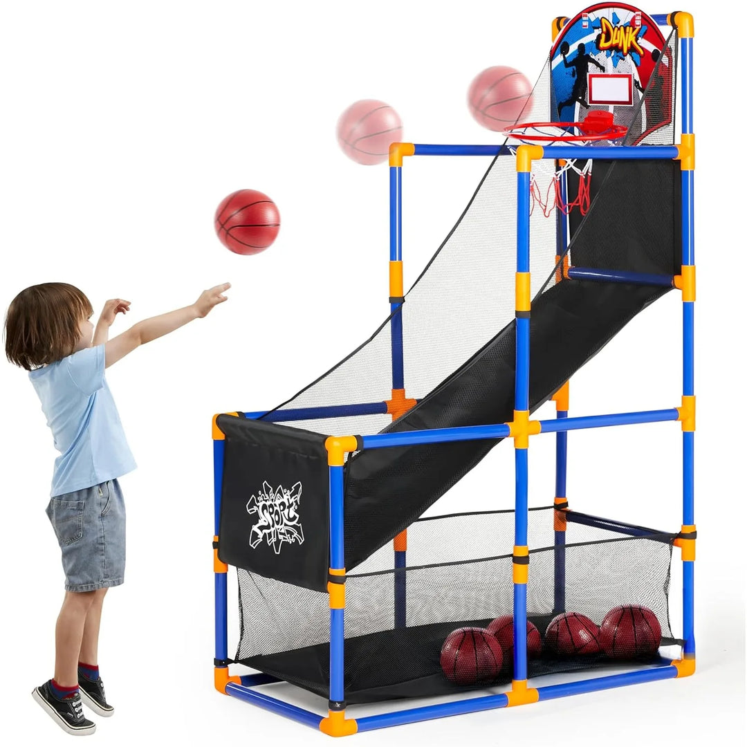 Kids' sports toy: Arcadify basketball hoop set for active indoor & outdoor arcade game play.