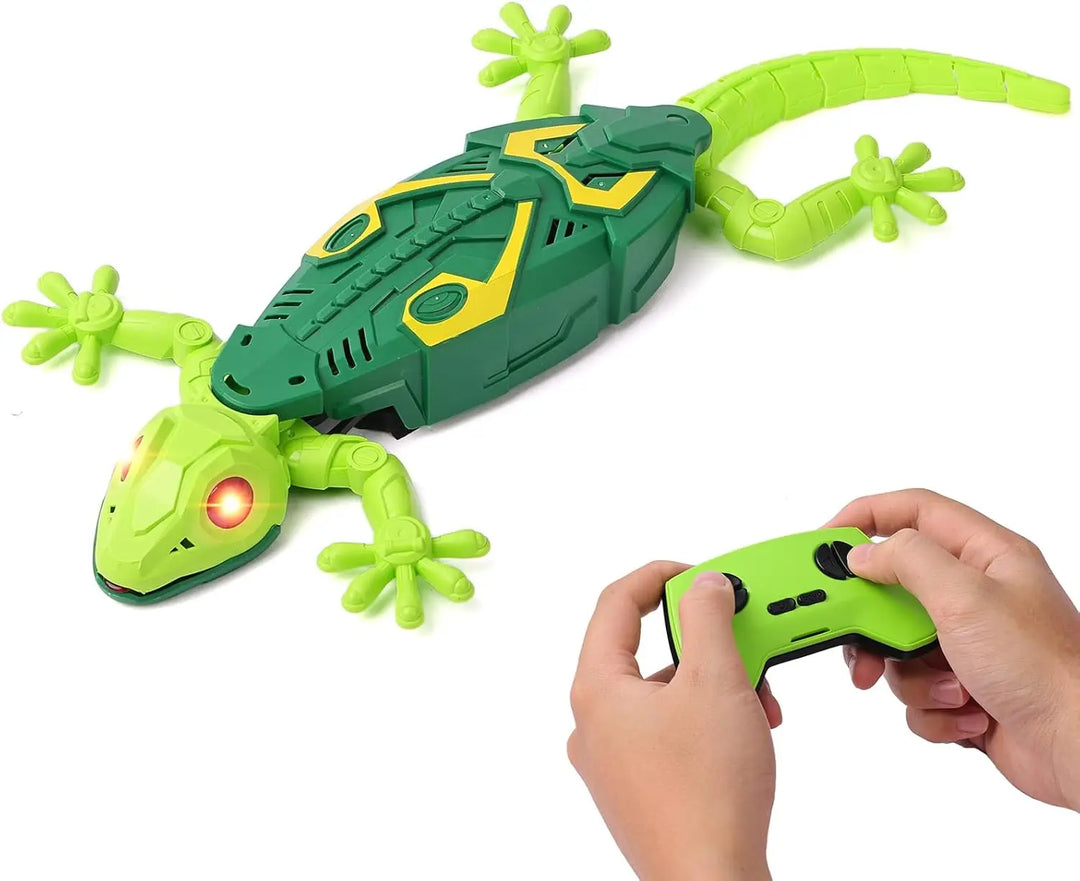 Detailed Geckotron remote control wall climbing toy for exciting gravity-defying play.