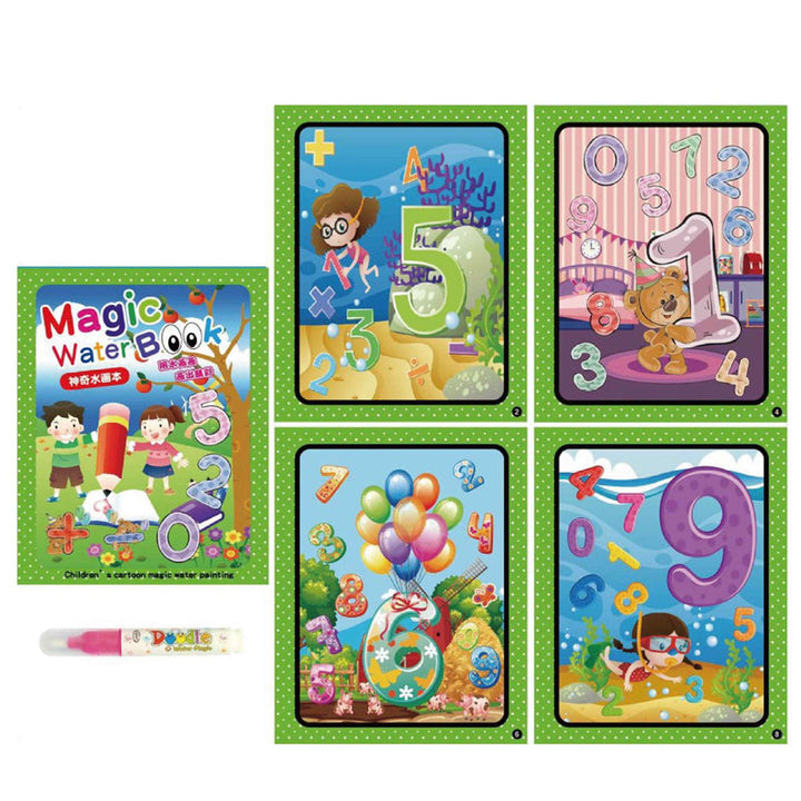 Bundle of Kids' Magic Water Coloring Books and extra water pens, great for siblings or parties