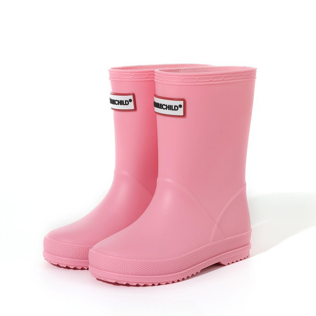 Non-slip waterproof kids' rain boots, durable wellies ensuring safety & fun for outdoor play.
