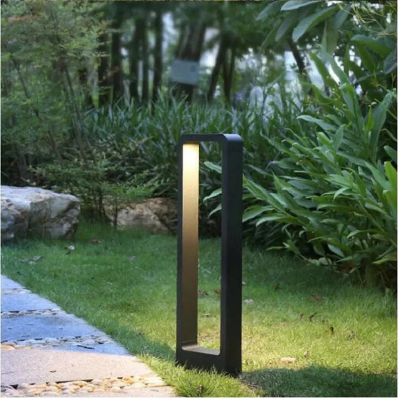 "LED waterproof garden ground light, IP65; sleek design, outdoor lighting for pathways and driveways, cast aluminum, durable.