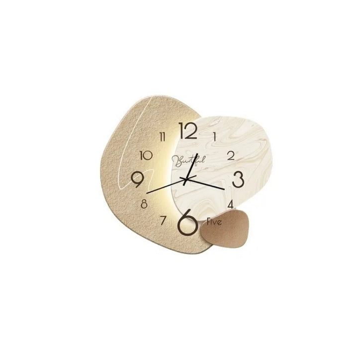 "Luxury LED wall clock; sleek design with illuminated analog face, ideal for modern interiors, home or dining spaces."