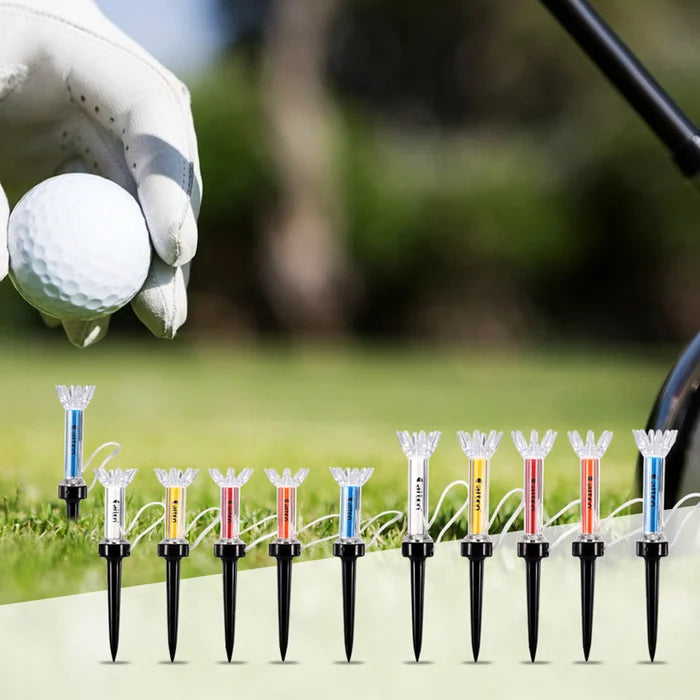 Set of 5 magnetic golf tees with 360-degree rebound function for golfing practice