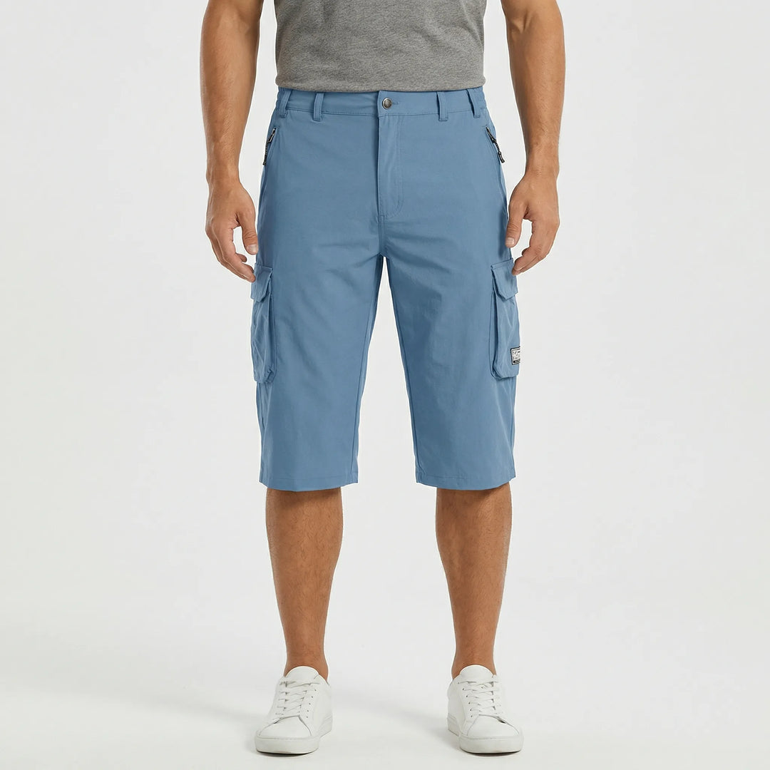 Men's utility cargo shorts, quick-dry, multi-pocket, perfect for summer casual wear & active pursuits.