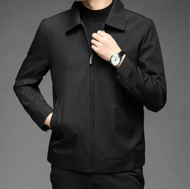 Comfortable polyester Arvid men's winter jacket. Padded for warmth, ideal everyday coat for cold weather.