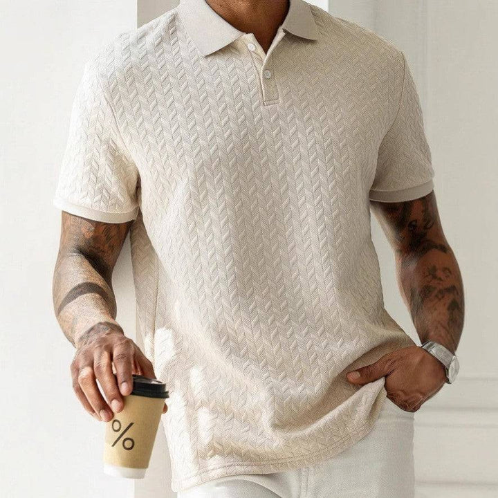 Men's Belmont short sleeve polo shirt. Breathable & tailored for a classic summer style.