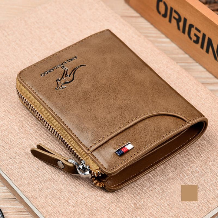 Men's bifold wallet with full RFID protection, made from premium, soft leather.