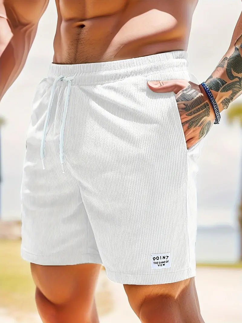 Comfortable men's quick-dry swim shorts, breathable fabric for active summer days.