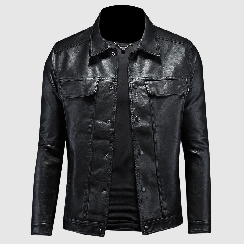 Men's lightweight button-up jacket, comfortable and fashionable for spring and fall outfits.