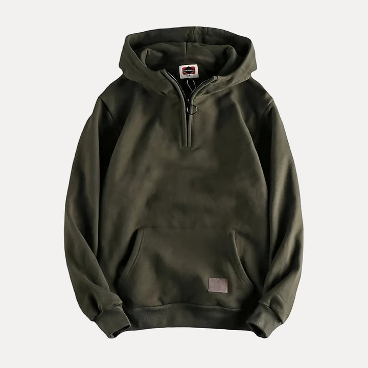 Stylish men's fashion pullover hoodie with long sleeves, perfect for casual wear, in a versatile color.