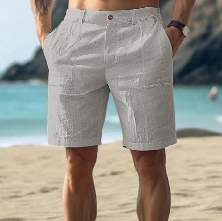 Stylish men's drawstring shorts in a relaxed fit. Great for casual summer fashion and warm weather activities.