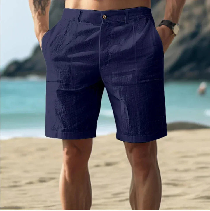 Easy-care men's relaxed fit shorts. Comfortable and breathable, designed for warm summer days and active wear.