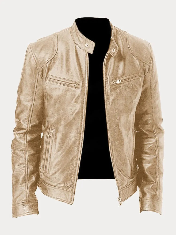 Stylish men's casual jacket, a modern fit zip-up for versatile fashion.