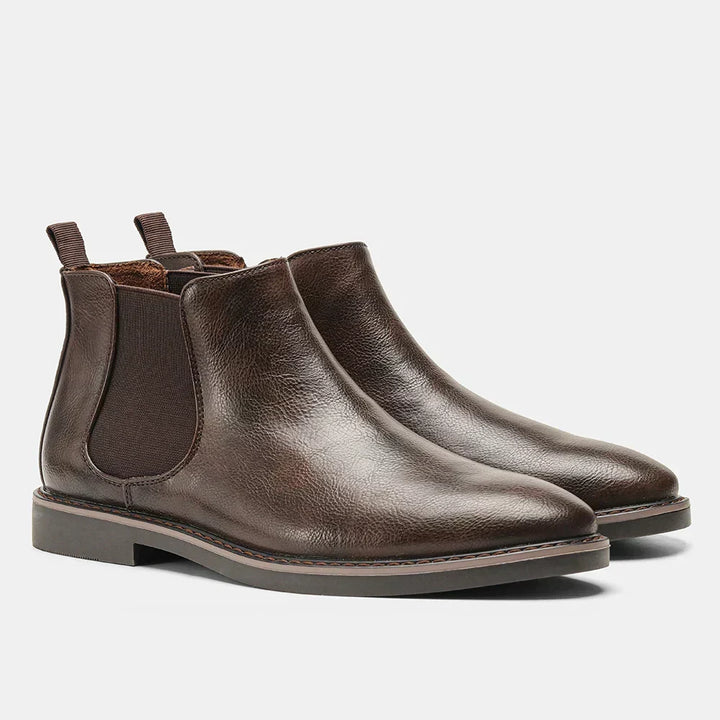 Essential men's classic Chelsea boots, ideal for smart autumn outfits and comfortable fall fashion.