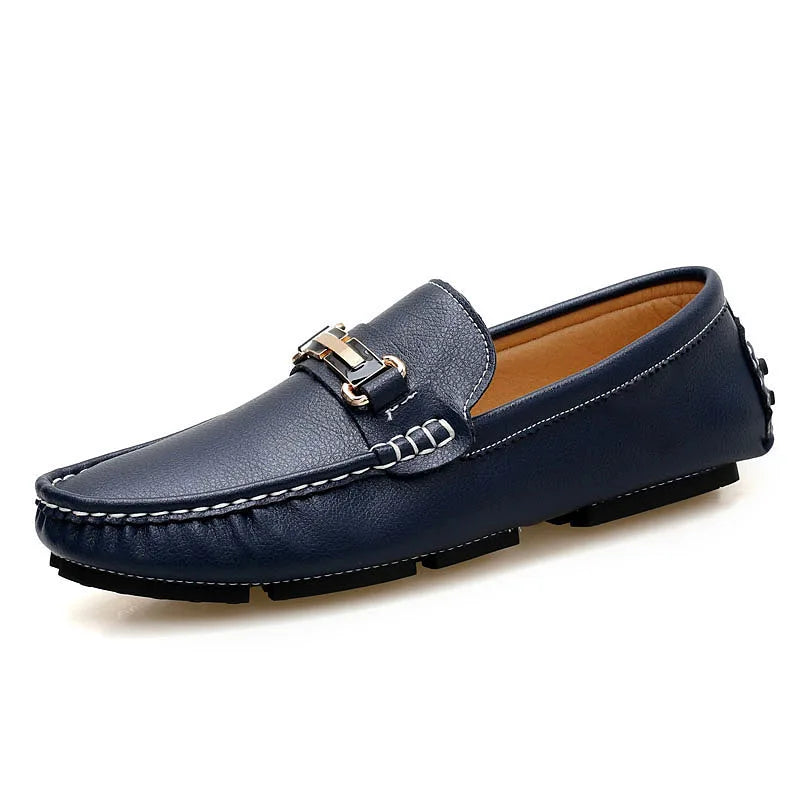 Collection of Men's Classic Leather Bit Loafers in various colors: black, brown, and burgundy