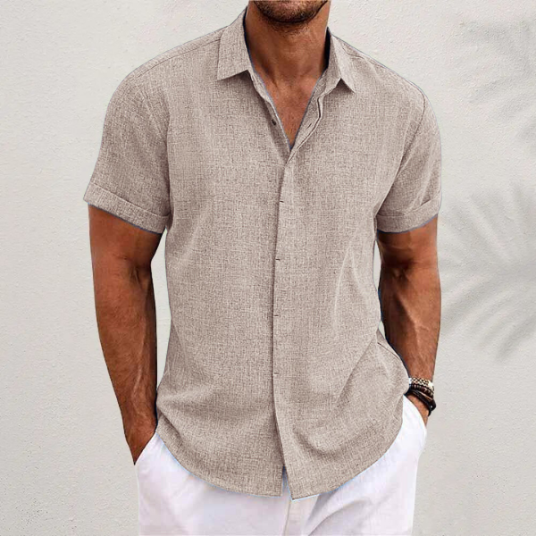 Classic men's short sleeve summer shirt. Comfortable & stylish for warm weather.