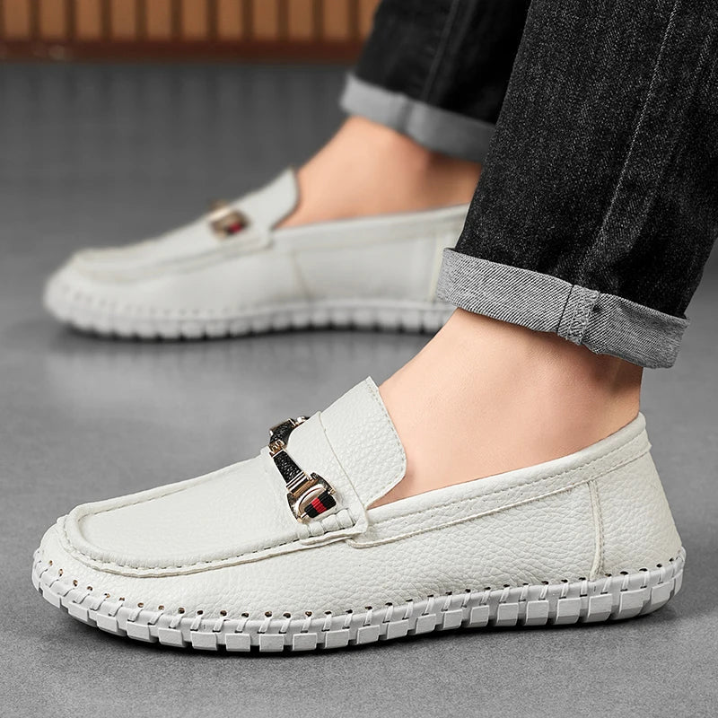 Men's versatile leather bit loafers, suitable for both formal events and everyday smart casual attire