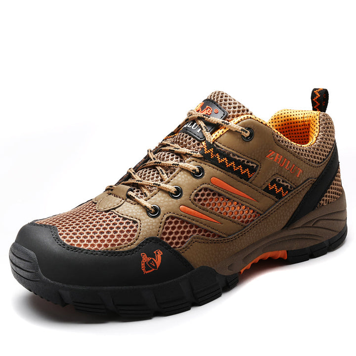 Elric men's waterproof hiking shoes with advanced damping & aggressive profile sole for secure grip on outdoor trails.