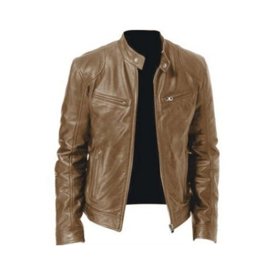 Comfortable men's casual jacket, ideal for everyday fall & spring outings. Classic versatile zippered outerwear.