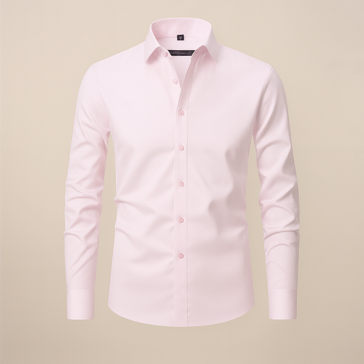 Men's everyday tailored shirt in burgundy, a rich color for stylish casual wear.
