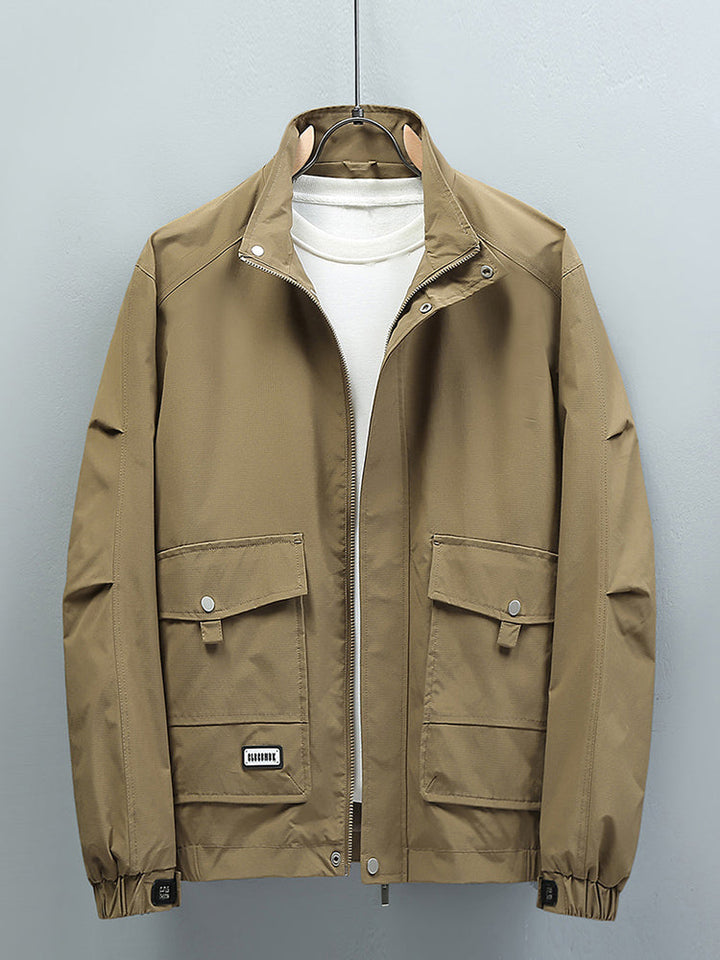 Men's fashion sports jacket, insulated for comfort during autumn & winter workouts.